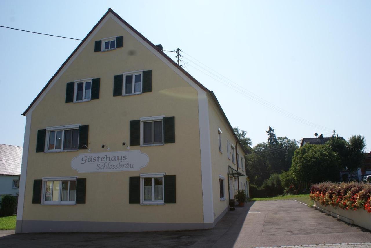 Gastehaus Schlossbrau Ichenhausen Exterior foto